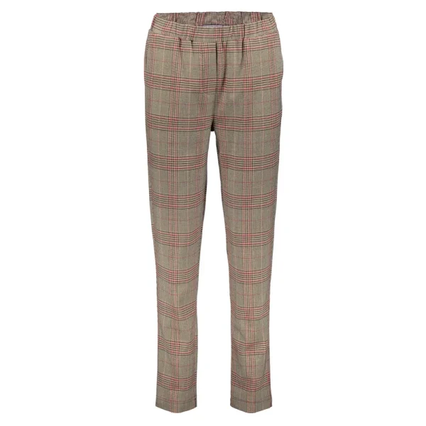 Vrouwen Geisha Fashion Geisha Checkered Slim Fit Pantalon 21630-20 Sand