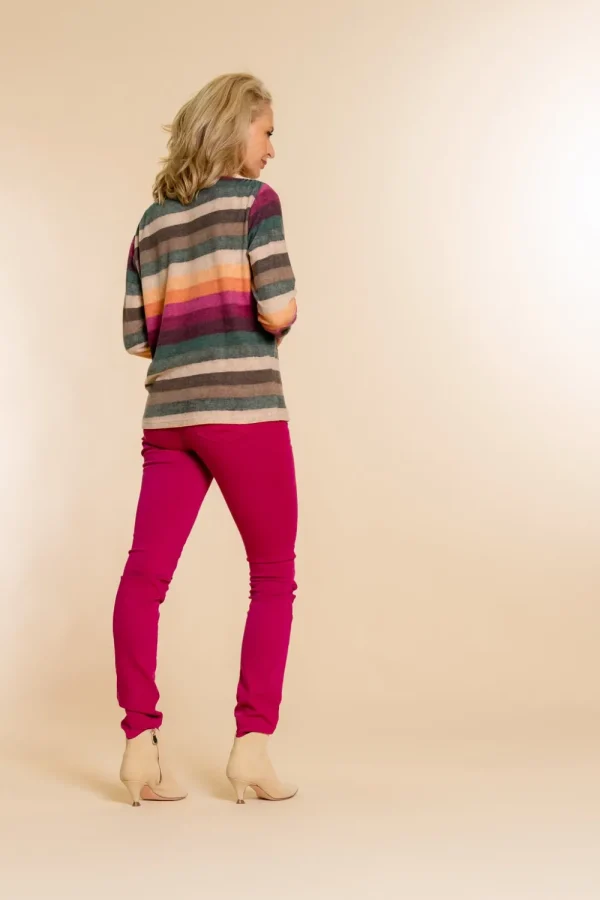 Vrouwen Geisha Fashion Geisha Comfy Jog Denim Jeans 21534-10 Fuchsia