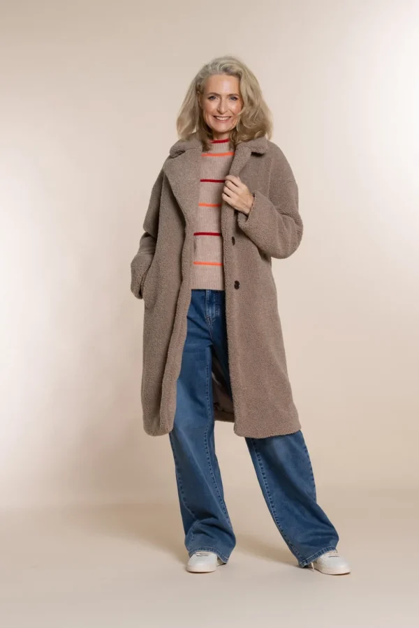 Vrouwen Geisha Fashion Geisha Comfy Teddy Coat 28556-12 Sand