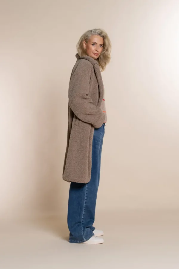 Vrouwen Geisha Fashion Geisha Comfy Teddy Coat 28556-12 Sand