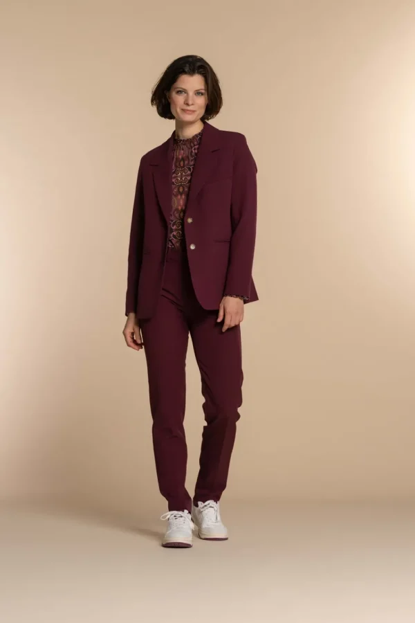 Vrouwen Geisha Fashion Geisha Dames Blazer 35546-32 Aubergine