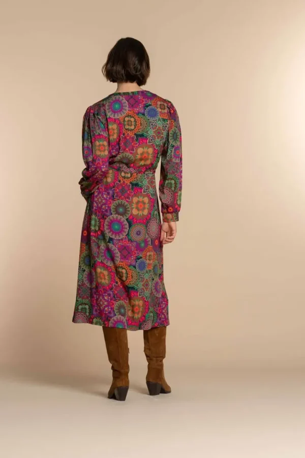 Vrouwen Geisha Fashion Geisha Dames Blouse Jurk Met Kleurrijke Print 37641-20 Roze