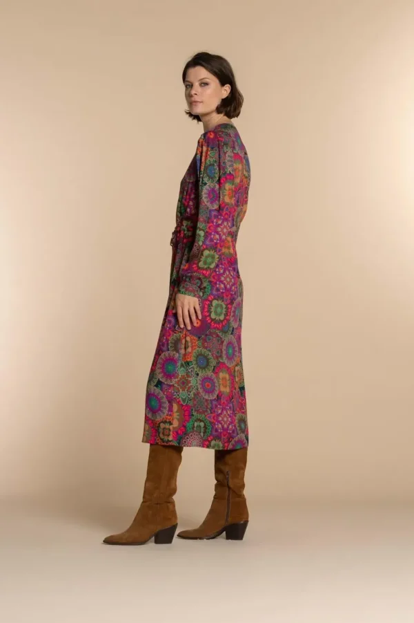 Vrouwen Geisha Fashion Geisha Dames Blouse Jurk Met Kleurrijke Print 37641-20 Roze