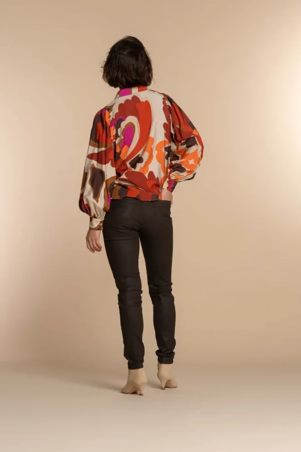 Vrouwen Geisha Fashion Geisha Dames Blouse Met Print 33688-20 Off-White
