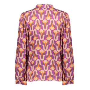 Vrouwen Geisha Fashion Geisha Dames Blouse Met Vintage Print 33644-20 Paars