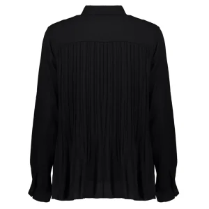 Vrouwen Geisha Fashion Geisha Dames Blouse Plisse 33510-10 Zwart