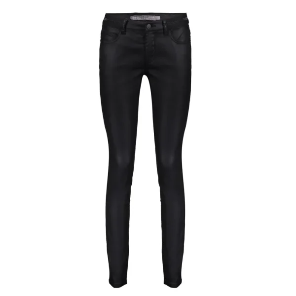 Vrouwen Geisha Fashion Geisha Dames Coated Skinny Jeans 81803-10 Zwart