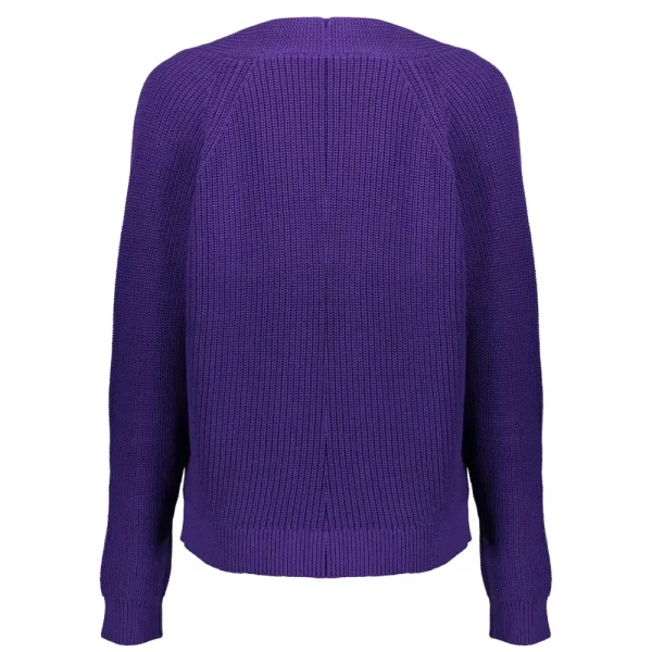 Vrouwen Geisha Fashion Geisha Dames Gebreid Basic Vest 34512-10 Dark Purple