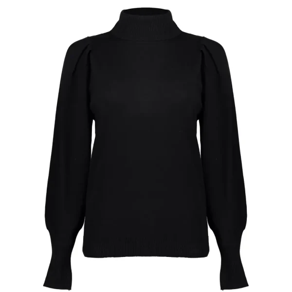 Vrouwen Geisha Fashion Geisha Dames Gebreide Trui Met Pofmouwen 34587-14 Zwart