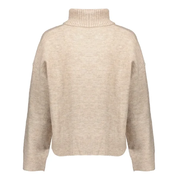 Vrouwen Geisha Fashion Geisha Dames Gebreide Uni Trui Met Turtle Neck 34802-10 Light Sand