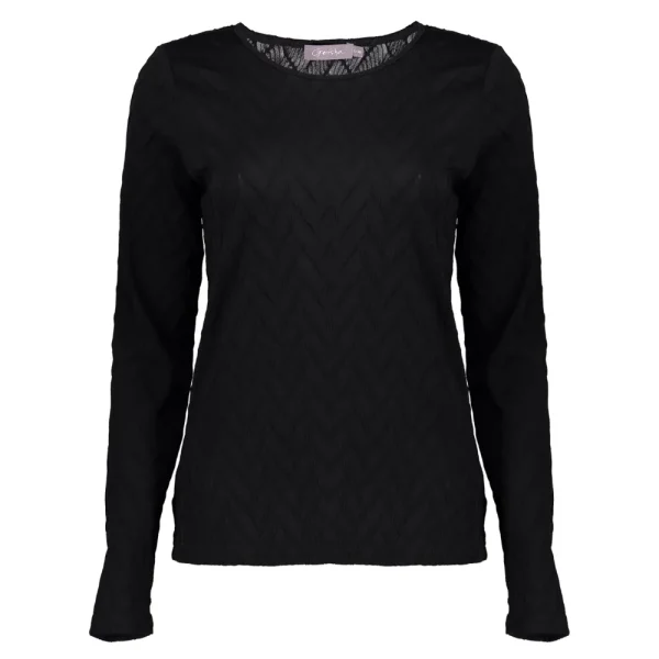 Vrouwen Geisha Fashion Geisha Dames Gestreepte Top 32526-26 Zwart