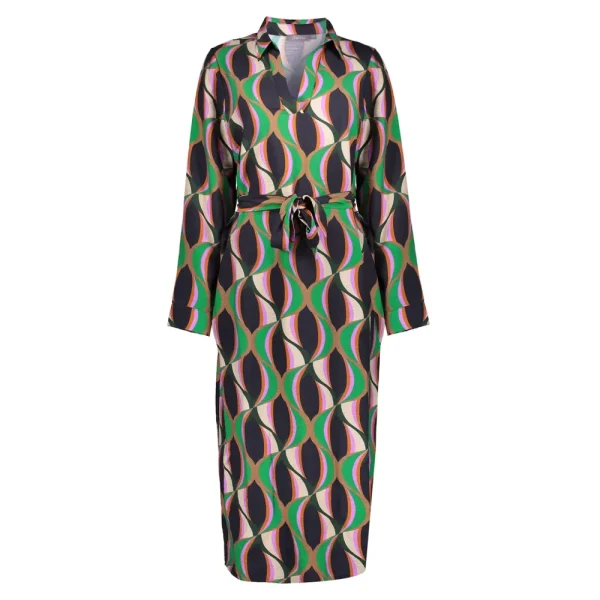Vrouwen Geisha Fashion Geisha Dames Jurk Vintage Print 37603-20 Groen