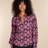 Vrouwen Geisha Fashion Geisha Dames Kleurrijke Blouse 32900-20 Zwart