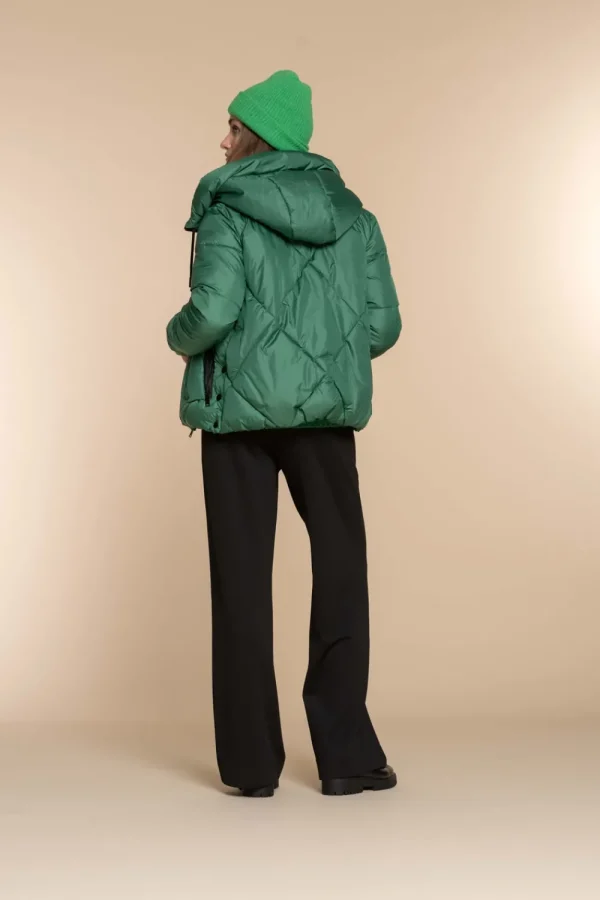 Vrouwen Geisha Fashion Geisha Dames Korte Puffer Jas 38565-21 Groen