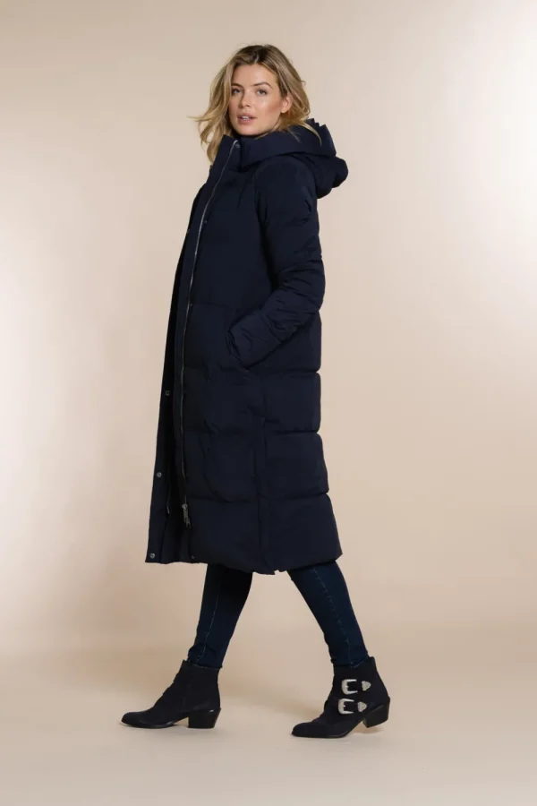 Vrouwen Geisha Fashion Geisha Dames Lange Puffer Jas 28525-21 Navy
