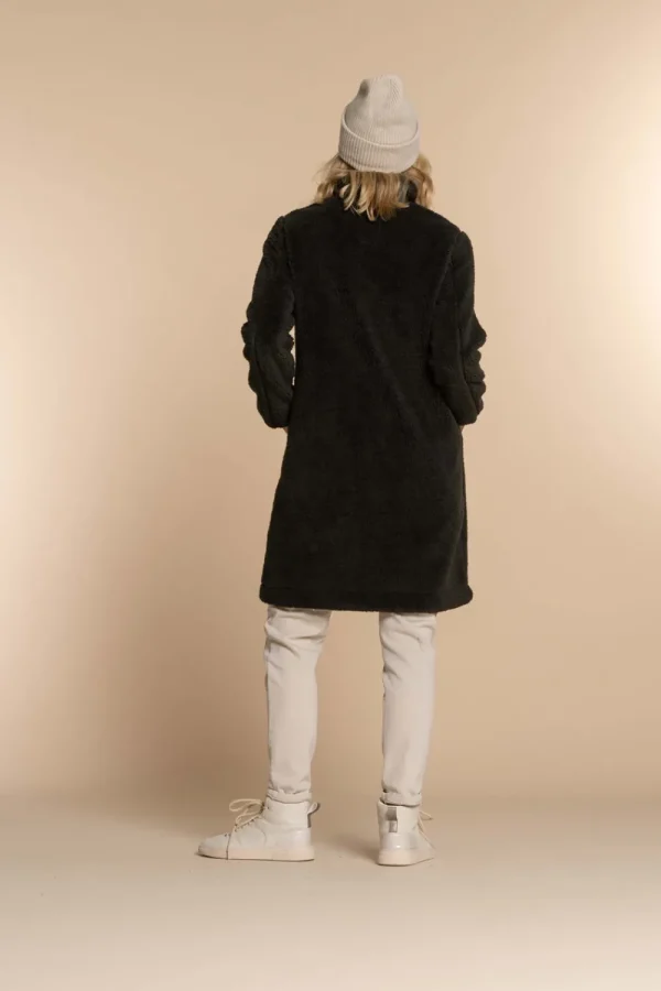 Vrouwen Geisha Fashion Geisha Dames Lange Teddy Jas 38539-12 Anthracite