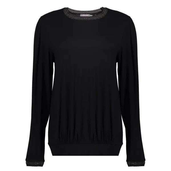 Vrouwen Geisha Fashion Geisha Dames Lurex Top 32605-41 Zwart