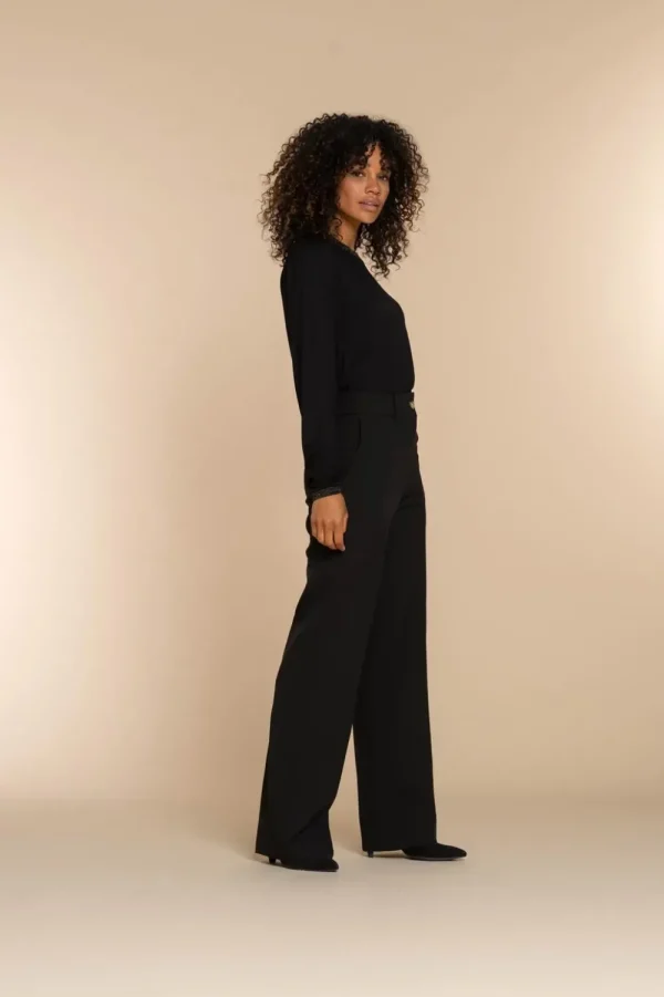 Vrouwen Geisha Fashion Geisha Dames Lurex Top 32605-41 Zwart