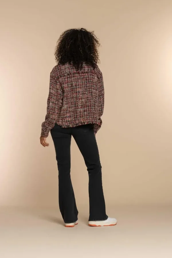 Vrouwen Geisha Fashion Geisha Dames Oversized Tweed Jasje 35515-10 Anthracite