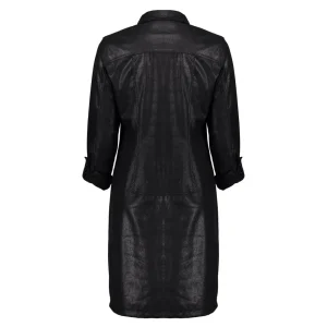 Vrouwen Geisha Fashion Geisha Dames Suedine Slangenprint Jurk 37503-10 Zwart
