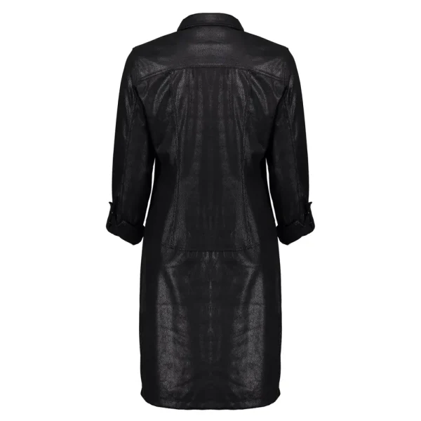 Vrouwen Geisha Fashion Geisha Dames Suedine Slangenprint Jurk 37503-10 Zwart