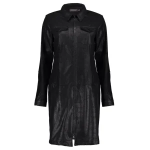 Vrouwen Geisha Fashion Geisha Dames Suedine Slangenprint Jurk 37503-10 Zwart