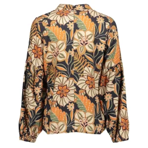 Vrouwen Geisha Fashion Geisha Dames Top Met Bloemen Print 33662-20 Zwart