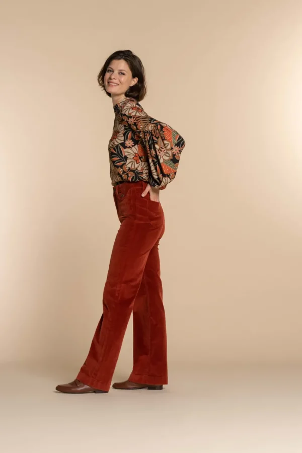 Vrouwen Geisha Fashion Geisha Dames Top Met Bloemen Print 33662-20 Zwart