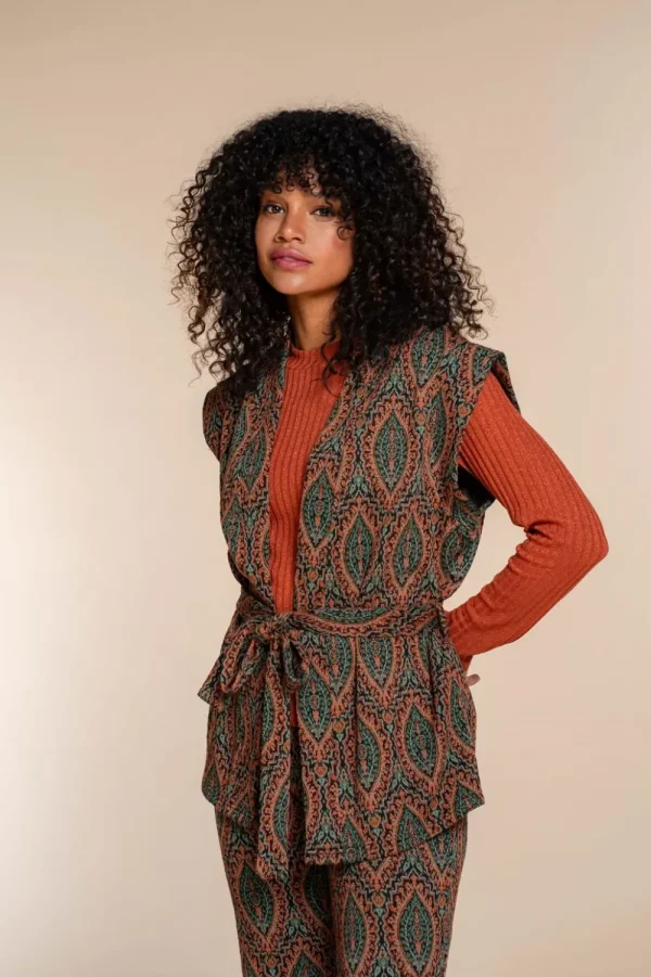Vrouwen Geisha Fashion Geisha Dames Top Met Lurex 32820-70 Oranje
