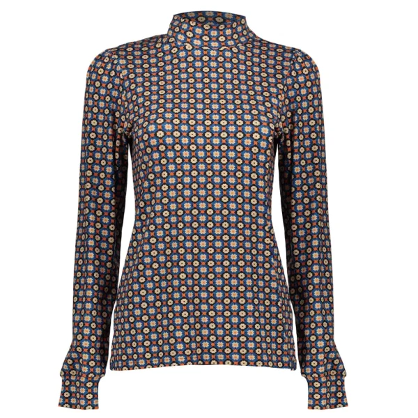 Vrouwen Geisha Fashion Geisha Dames Top Met Print 32645-20 Aqua