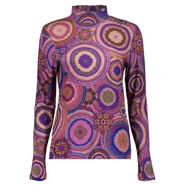 Vrouwen Geisha Fashion Geisha Dames Top Met Print 32598-60 Fuchsia