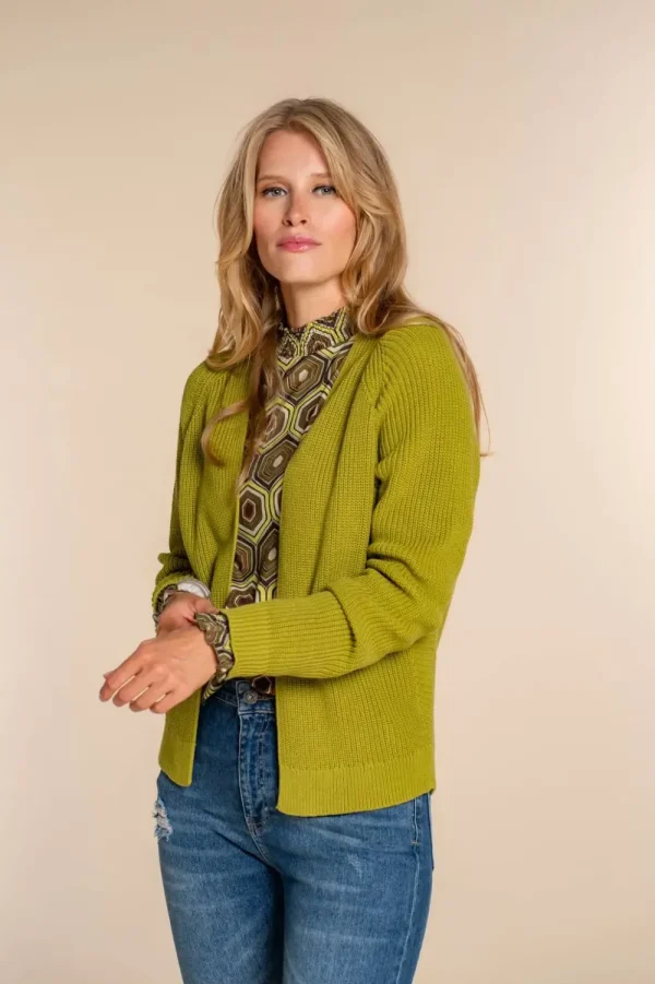 Vrouwen Geisha Fashion Geisha Dames Top Met Print 33952-20 Olive