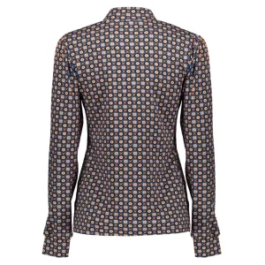 Vrouwen Geisha Fashion Geisha Dames Top Met Print 32645-20 Aqua