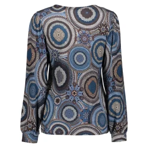 Vrouwen Geisha Fashion Geisha Dames Top Met Print 32596-60 Blue
