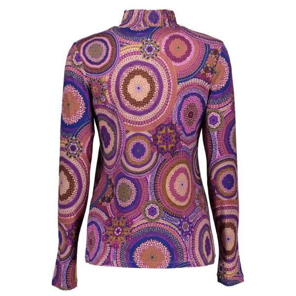 Vrouwen Geisha Fashion Geisha Dames Top Met Print 32598-60 Fuchsia