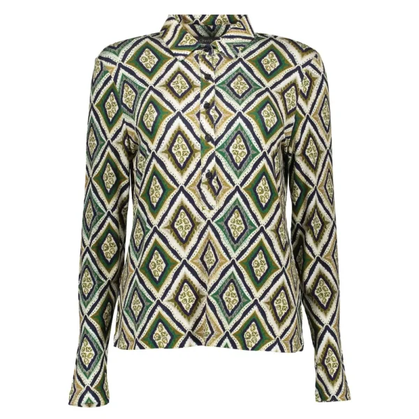 Vrouwen Geisha Fashion Geisha Dames Top Met Ruit Print 32894-60 Off-White