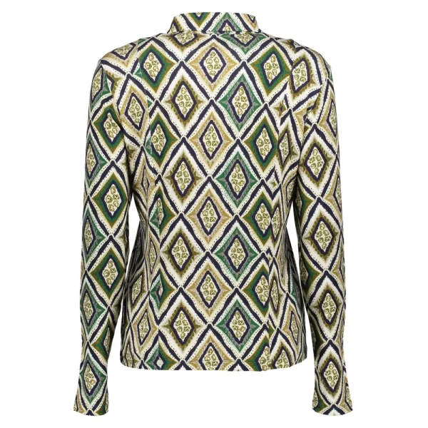 Vrouwen Geisha Fashion Geisha Dames Top Met Ruit Print 32894-60 Off-White