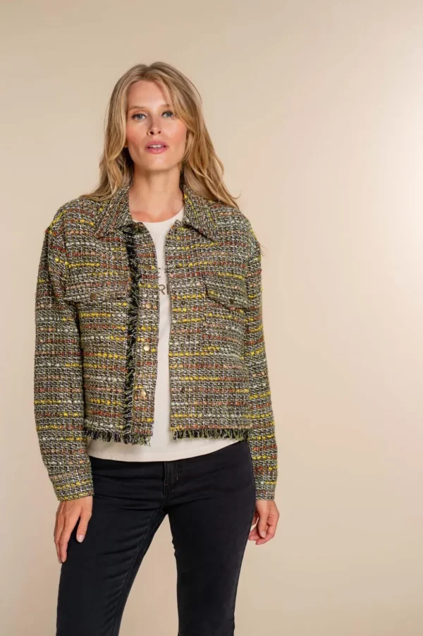 Vrouwen Geisha Fashion Geisha Dames Tweed Jas 35805-10 Groen