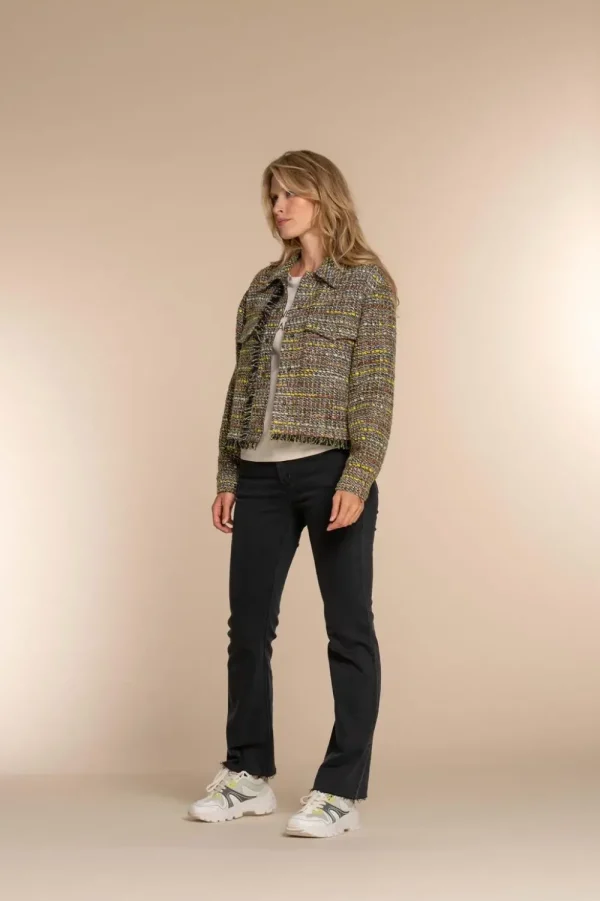 Vrouwen Geisha Fashion Geisha Dames Tweed Jas 35805-10 Groen