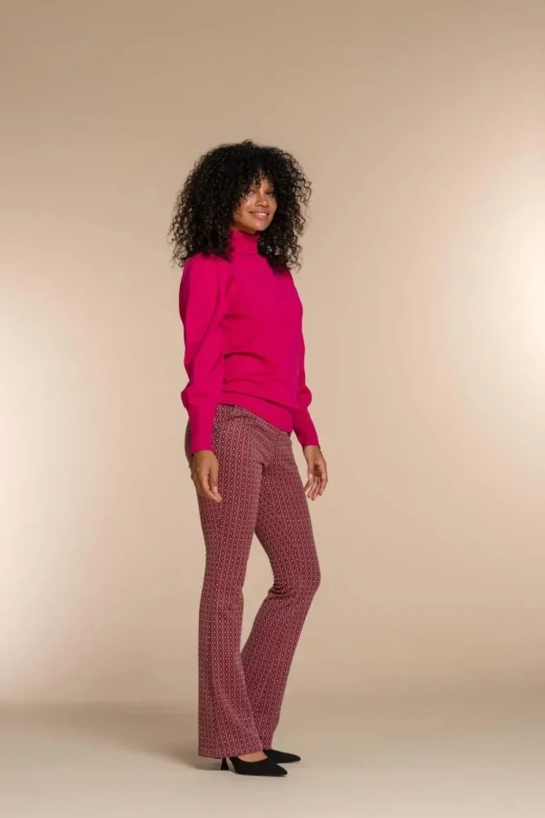 Vrouwen Geisha Fashion Geisha Dames Uni Kleurige Coltrui 34860-14 Roze