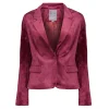 Vrouwen Geisha Fashion Geisha Dames Velour Blazer 85513-10 Burgundy