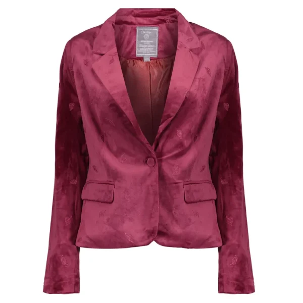 Vrouwen Geisha Fashion Geisha Dames Velour Blazer 85513-10 Burgundy