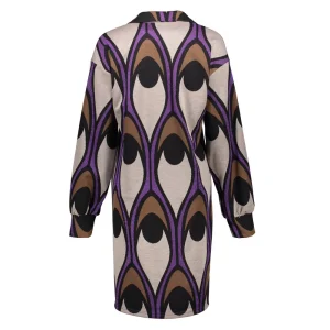 Vrouwen Geisha Fashion Geisha Dames Vintage Print Jurk 37610-20 Sand