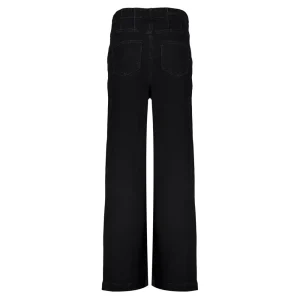 Vrouwen Geisha Fashion Geisha Dames Wide Leg Jeans Met Riem 31514-10 Black Denim