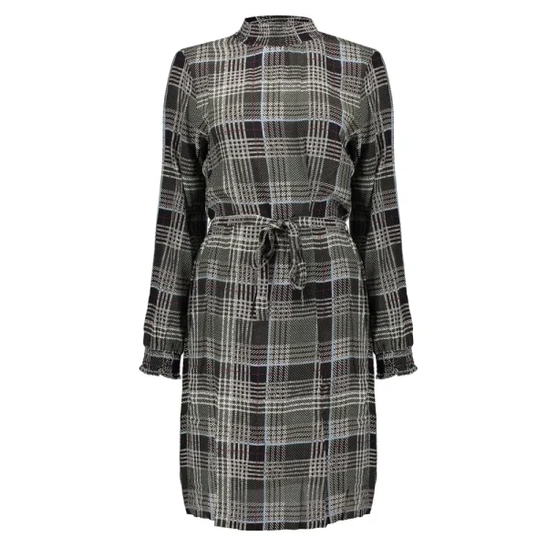 Vrouwen Geisha Fashion Geisha Geruite Jurk 07638-20 Zwart