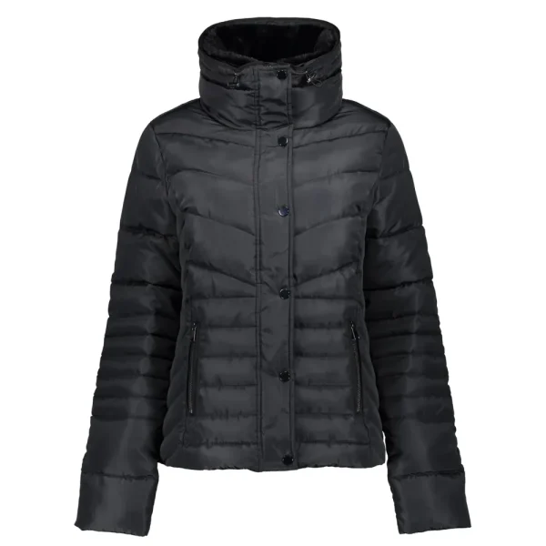 Vrouwen Geisha Fashion Geisha Korte Puffer Jas Fake-Fur 28535-25 Anthracite