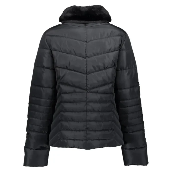 Vrouwen Geisha Fashion Geisha Korte Puffer Jas Fake-Fur 28535-25 Anthracite