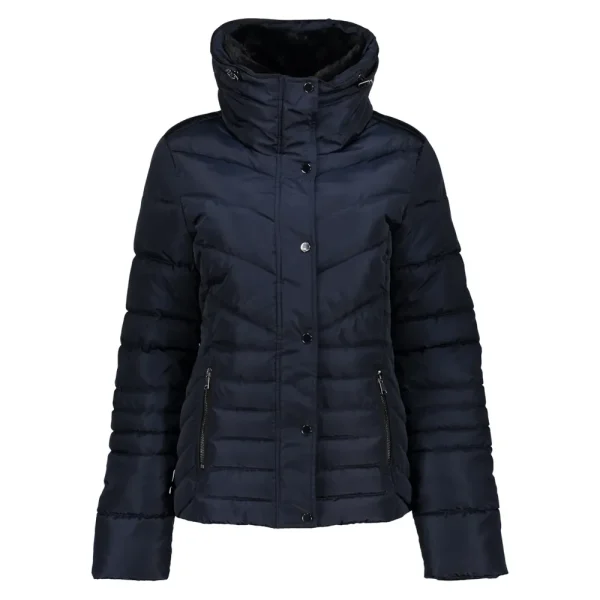 Vrouwen Geisha Fashion Geisha Korte Winterjas Fake Fur 18599-25 Navy