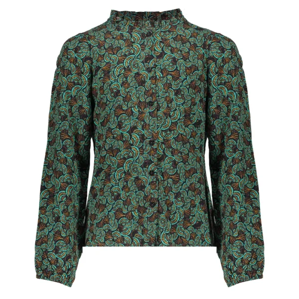 Meisjes Geisha Fashion Geisha Meisjes Blouse Met Paisley Print 33573K-60 Emerald