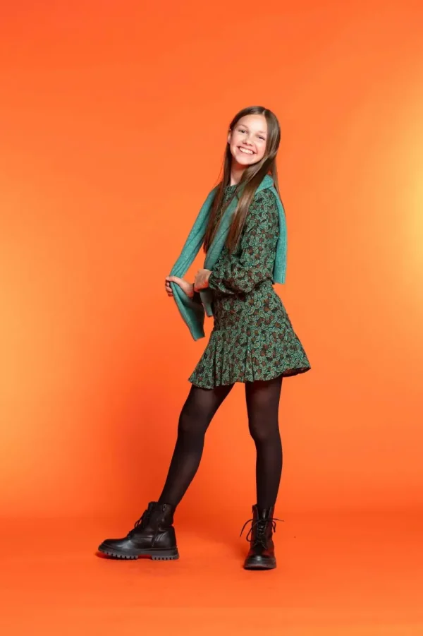 Meisjes Geisha Fashion Geisha Meisjes Blouse Met Paisley Print 33573K-60 Emerald